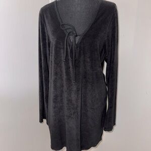 XL Old Navy Black Terry Cloth Tunic Coverup 👙